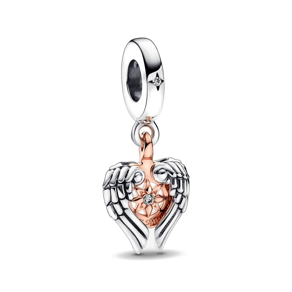 Infinity Love Mother Daughter Mum Heart Charms for Original 925 Charms Bracelet Silver Charm Bead for Mother'S Day Gift Jewelry