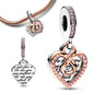 Infinity Love Mother Daughter Mum Heart Charms for Original 925 Charms Bracelet Silver Charm Bead for Mother'S Day Gift Jewelry