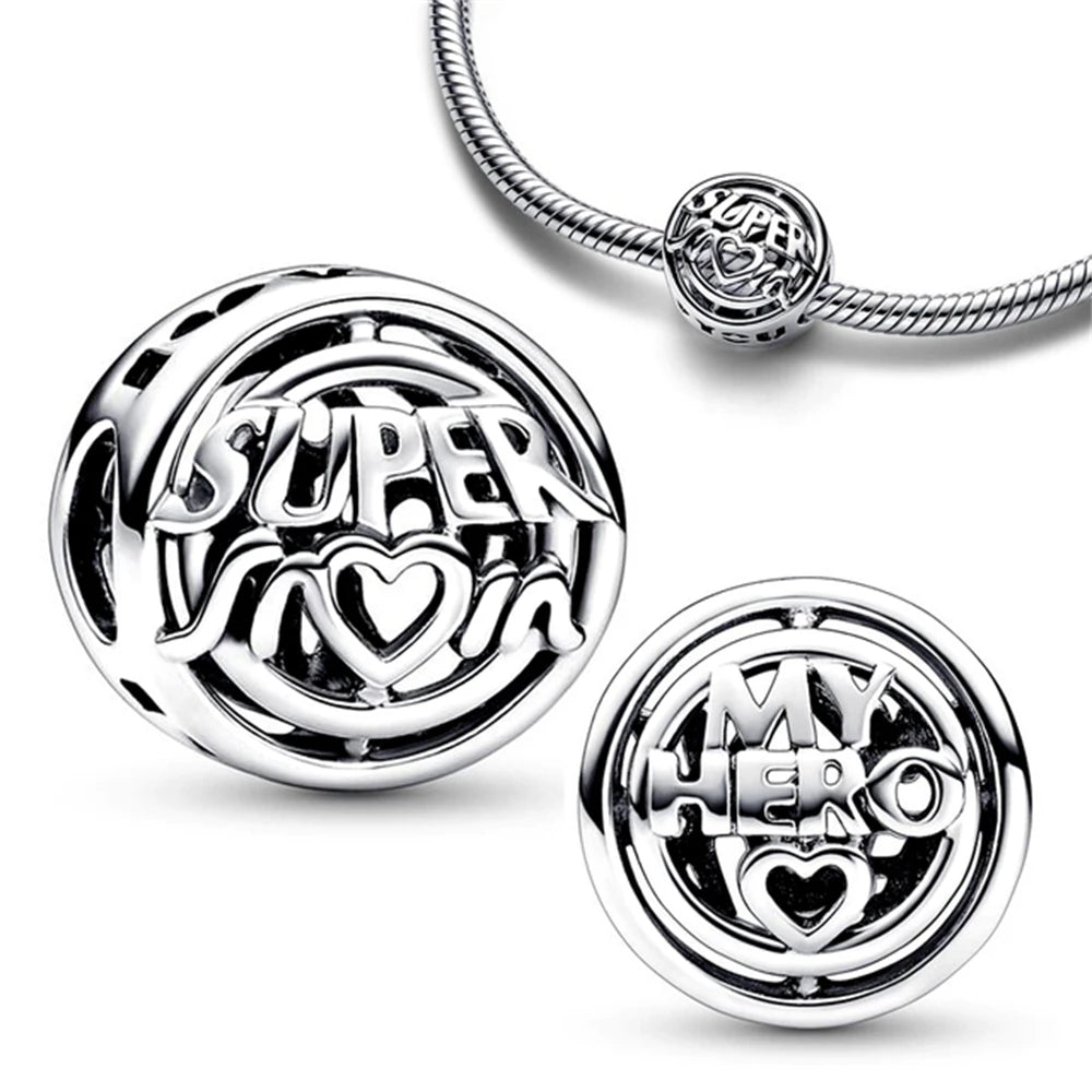 Infinity Love Mother Daughter Mum Heart Charms for Original 925 Charms Bracelet Silver Charm Bead for Mother'S Day Gift Jewelry
