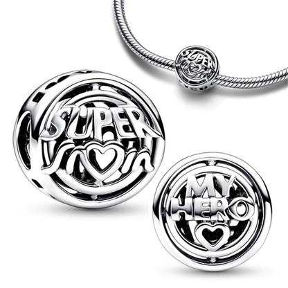 Infinity Love Mother Daughter Mum Heart Charms for Original 925 Charms Bracelet Silver Charm Bead for Mother'S Day Gift Jewelry