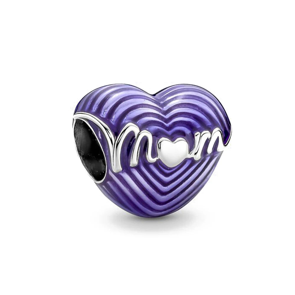 Infinity Love Mother Daughter Mum Heart Charms for Original 925 Charms Bracelet Silver Charm Bead for Mother'S Day Gift Jewelry